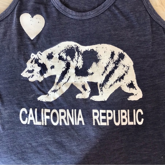 Reflex California Tank Top Beach Bear Shirt Large nwot - Picture 4 of 9